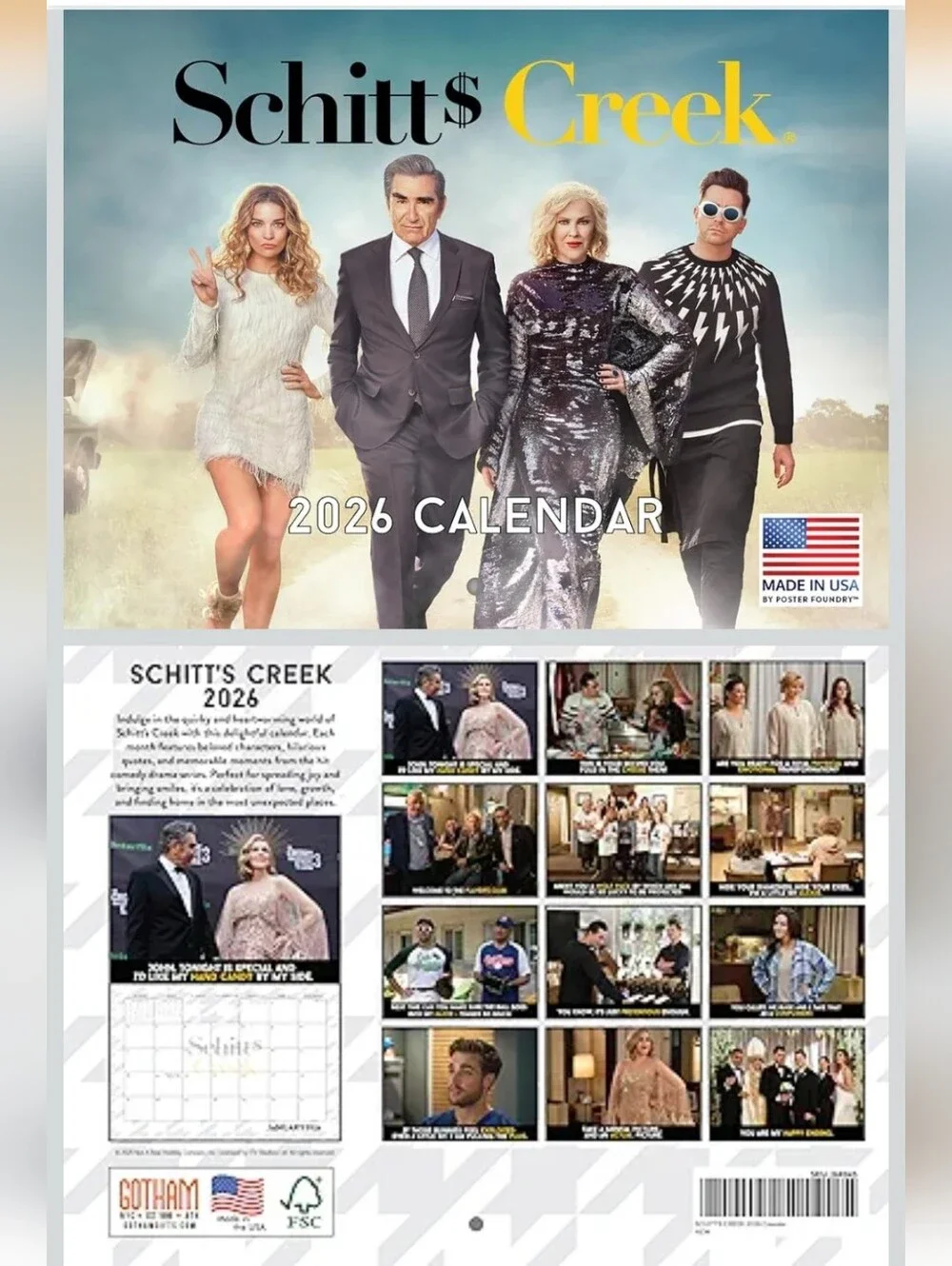 Schitts Creek 2026 Wall Calendar Poster Foundry TV‎ Show Quotes Rose Family NEW